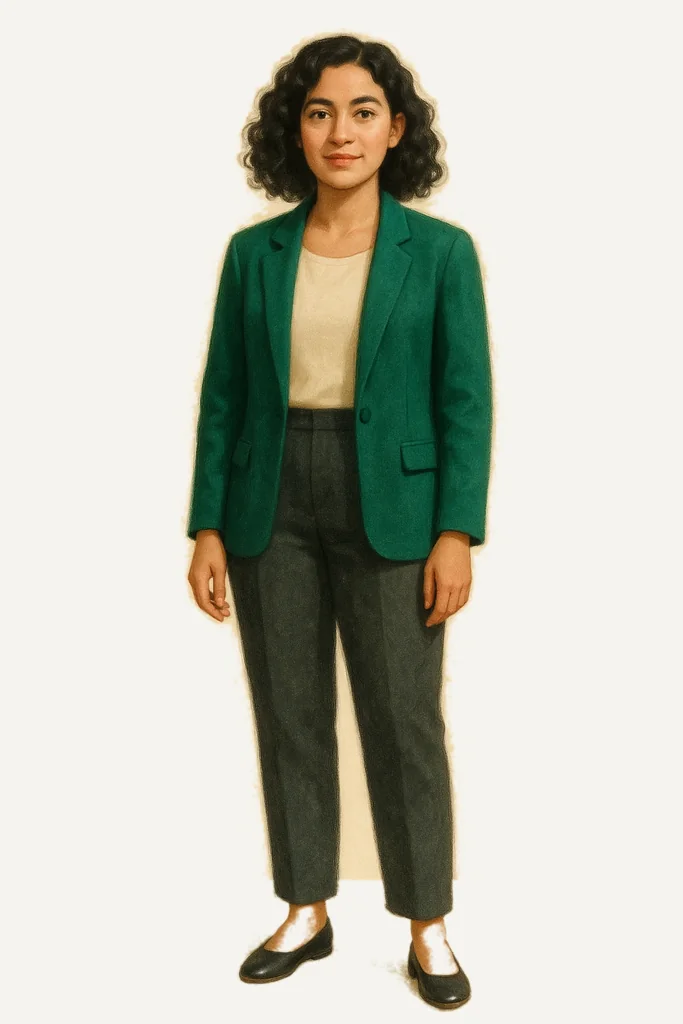 Juni Soto, your AI designer, illustrated portrait