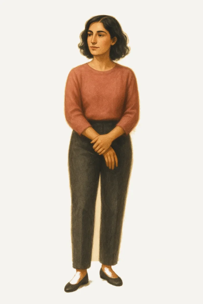 Nora Vale, your AI writer, illustrated portrait